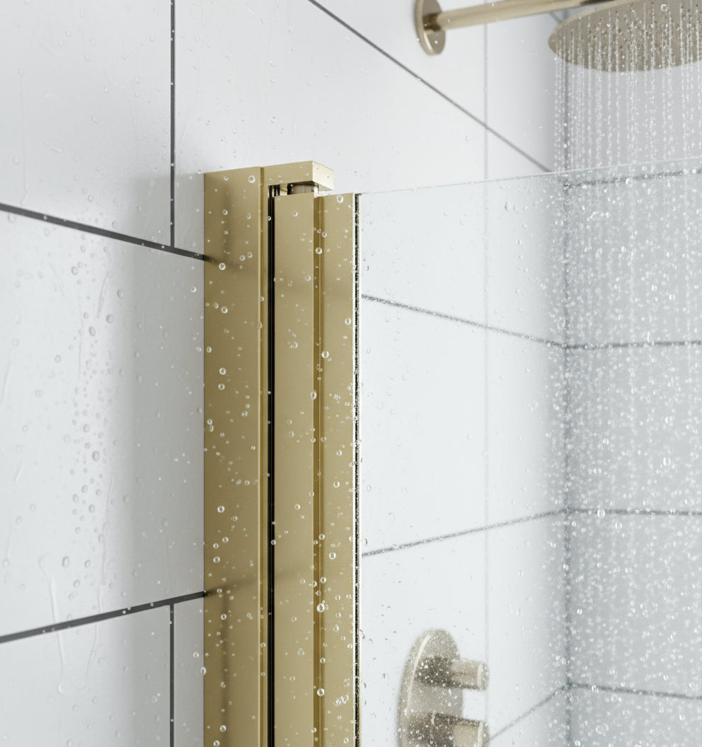 Drehbares Duschtür-Wandprofil Typ Emily – Hebe-Senkmechanik für 6 mm ESG – 180° Pendeltür – Art.Nr. 410901