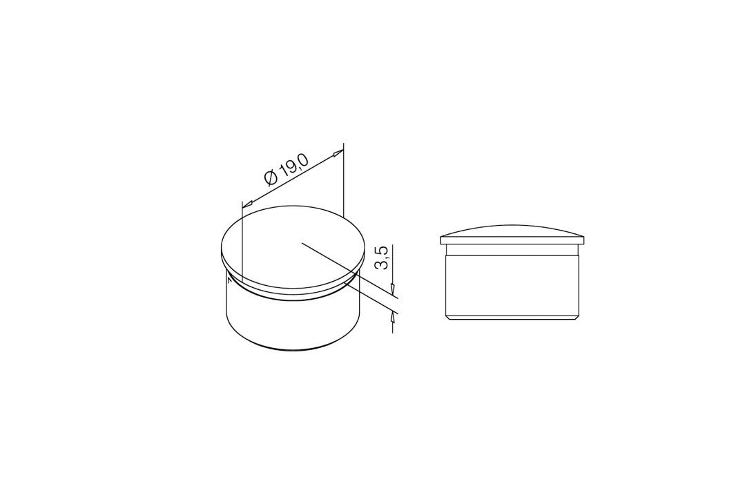 Badreling-Set 100 cm – V2A Edelstahl Ø 19 mm, komplett
