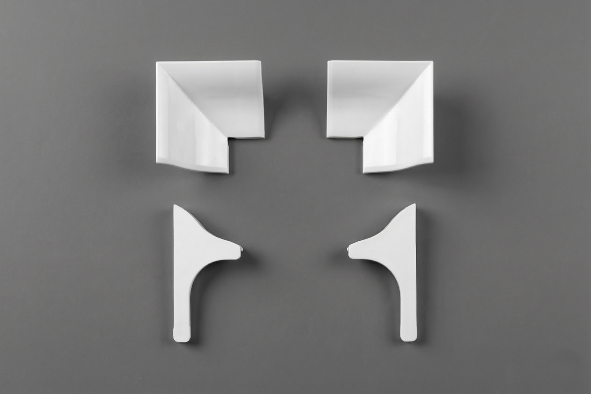 Zubehör-Set für Fugenabdeckprofil BPT/25 – Innenecke &amp; Endkappen für BP/25