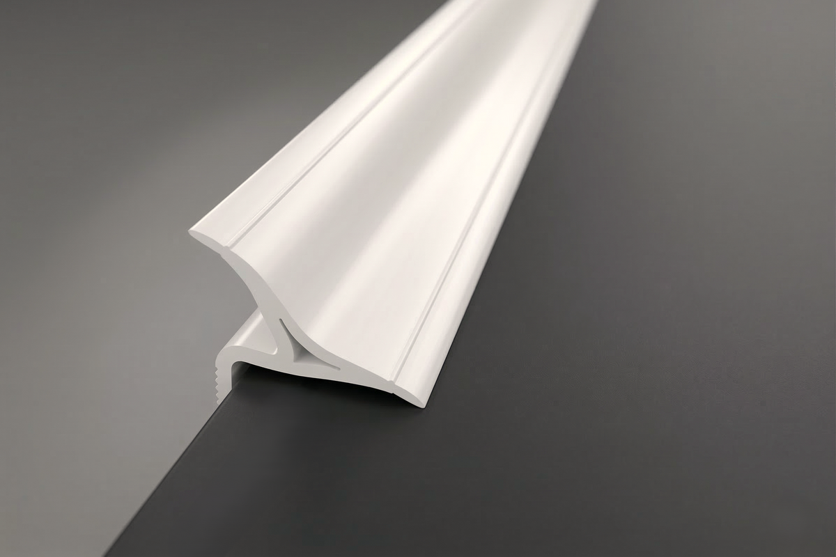 Fugenabdeckprofil BP/25 – PVC weiß, Duschwanne zur Wand