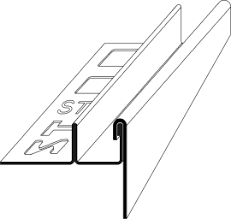 Fliesen U-Winkelprofil für Glaseinschub mit Keilprofil, Typ Slimline, Edelstahl matt geschliffen K220 (gebürstet)