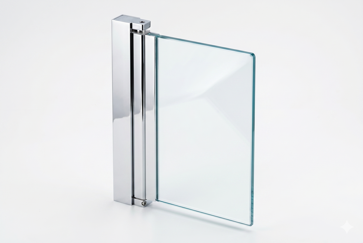 Drehbares Duschtürwandprofil für 8 mm Glas - Serie NLO60 - eckig - 1900 mm