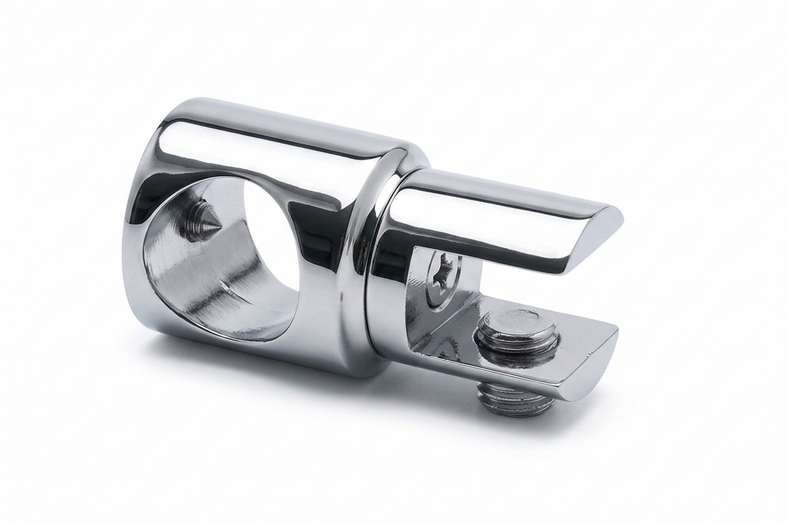 Glashalter 835 – Ø 19 mm offen, drehbar 45°/90°, ohne Glasbohrung