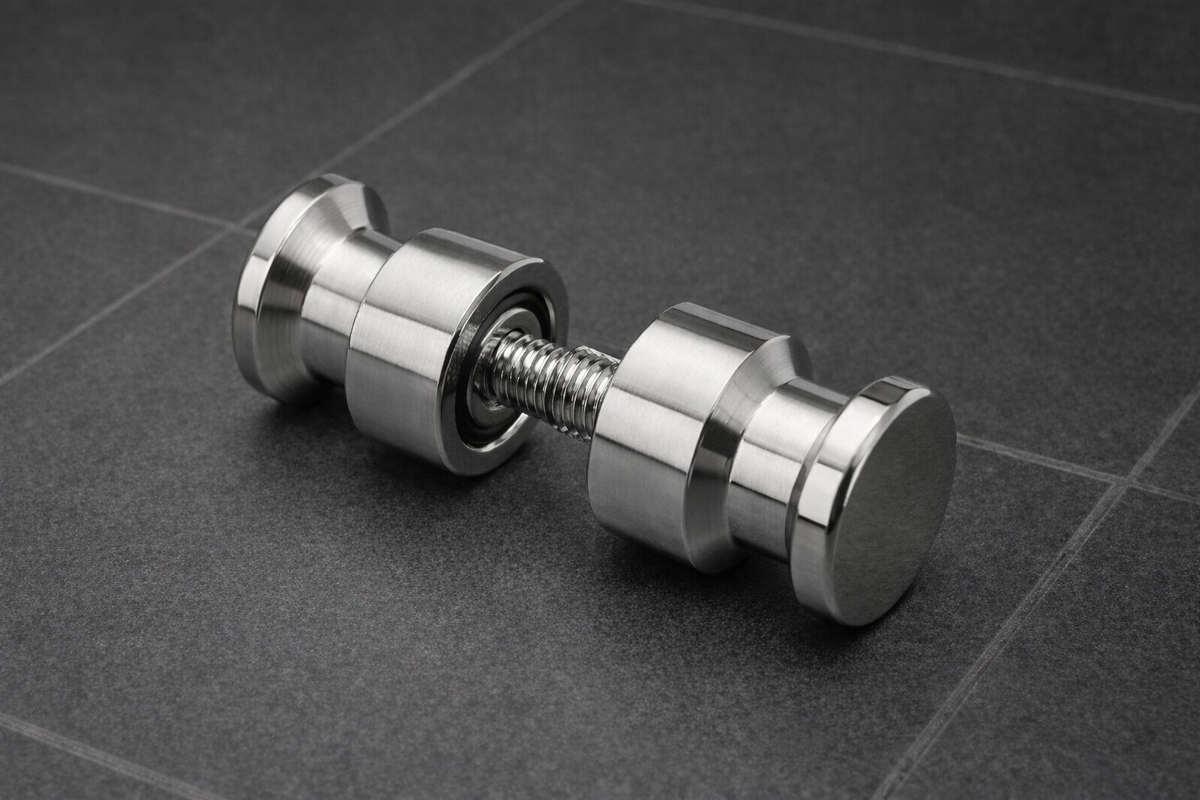 Dusch-Türknopf V2A – für 8–12 mm Glasstärke, Art.Nr. 102