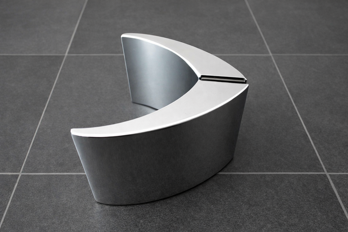 Dusch-Türgriff Flügelform – Verchromtes Messing, 6-10 mm Glas, ergonomisch – Art.Nr. 8297