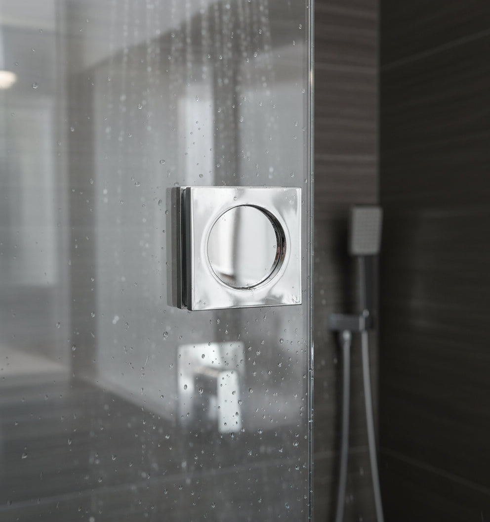 Griffmuschel – quadratisch, Edelstahl, zum Verschrauben, Ø 65/45 mm