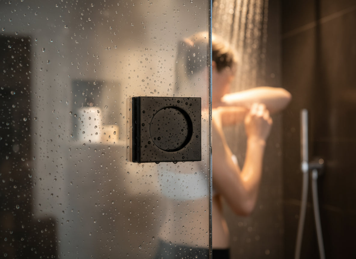 Griffmuschel – quadratisch, Edelstahl, zum Verschrauben, Ø 65/45 mm