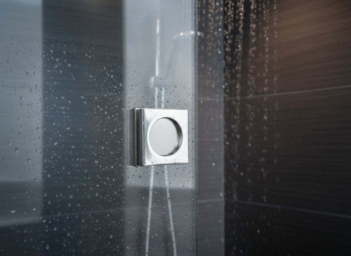 Griffmuschel – quadratisch, Edelstahl, zum Verschrauben, Ø 65/45 mm