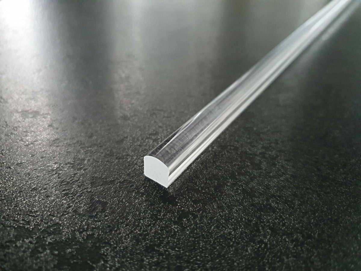 Plexi-Quadratstab mit Wölbung oben, Art.Nr. HH1009