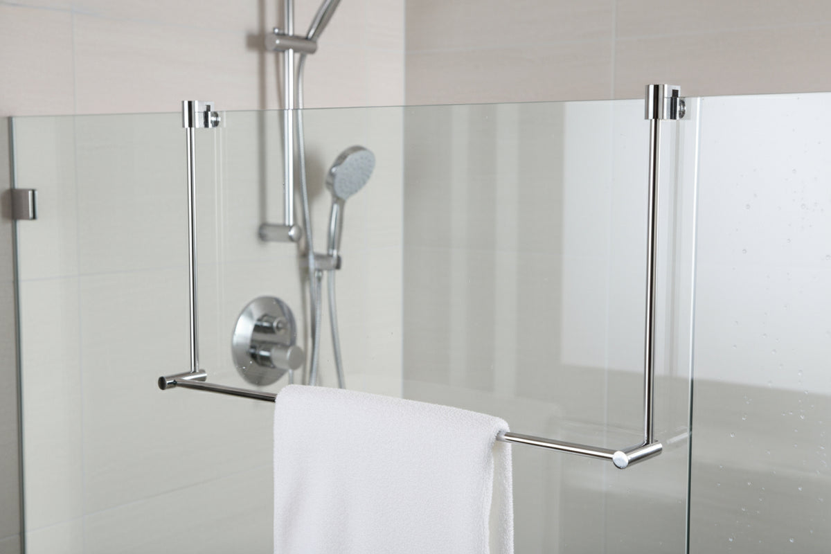 Smedbo Handtuchhalter 1-reihig, für Glasduschwand, zur Befestigung an Glaskante, Art.Nr. DK3101