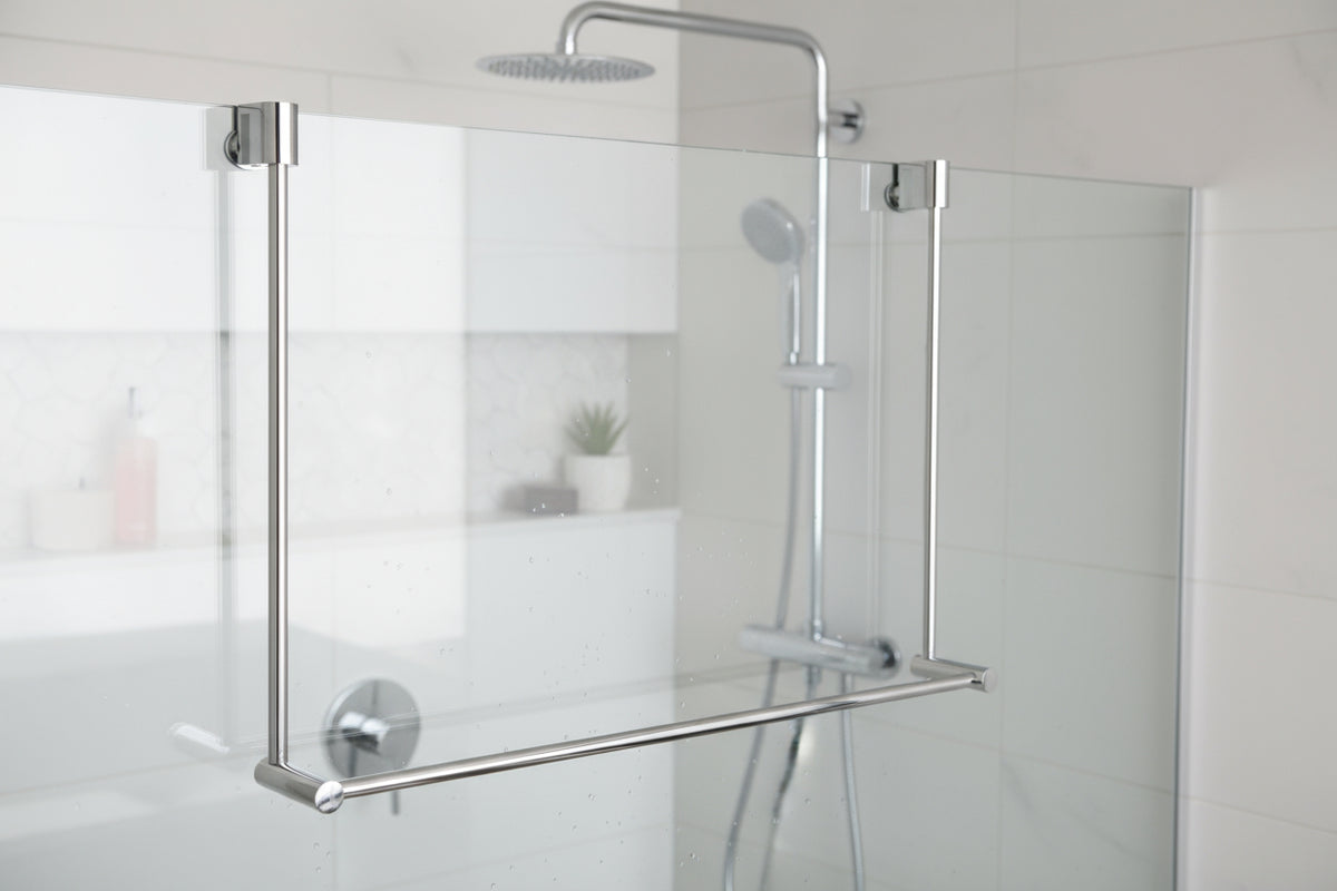 Smedbo Handtuchhalter 1-reihig, für Glasduschwand, zur Befestigung an Glaskante, Art.Nr. DK3101