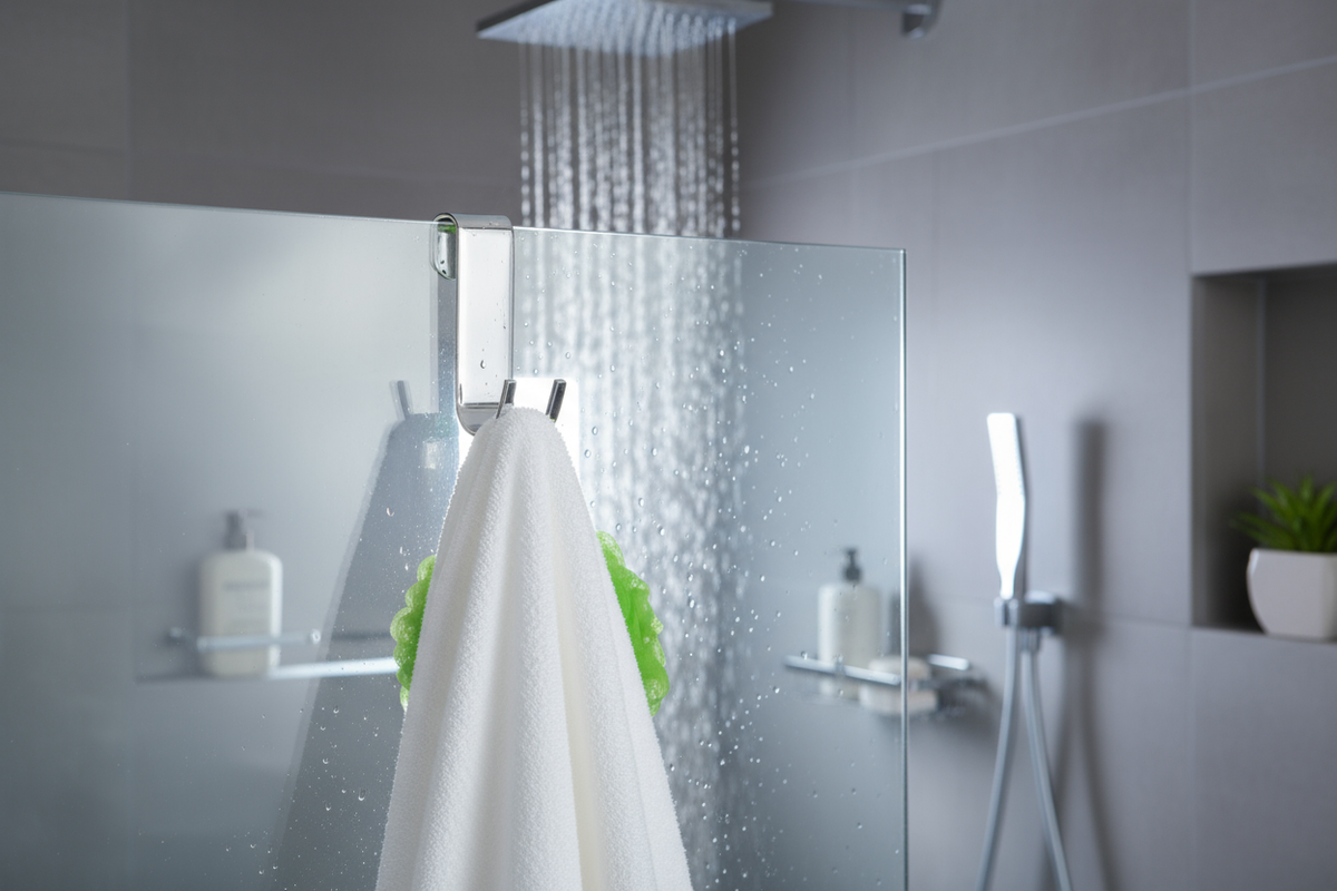 Smedbo Haken für rahmenlose Duschtrennwände; Höhe 95 mm, Chrom glanz, DK2111