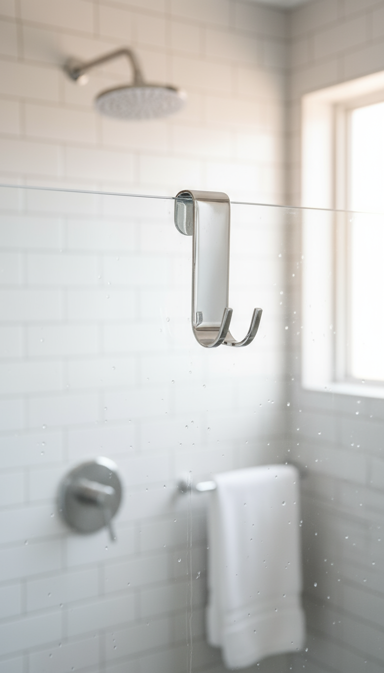 Smedbo Haken für rahmenlose Duschtrennwände; Höhe 95 mm, Chrom glanz, DK2111