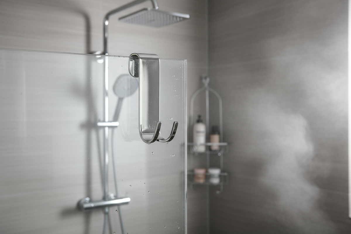 Smedbo Haken für rahmenlose Duschtrennwände; Höhe 95 mm, Chrom glanz, DK2111