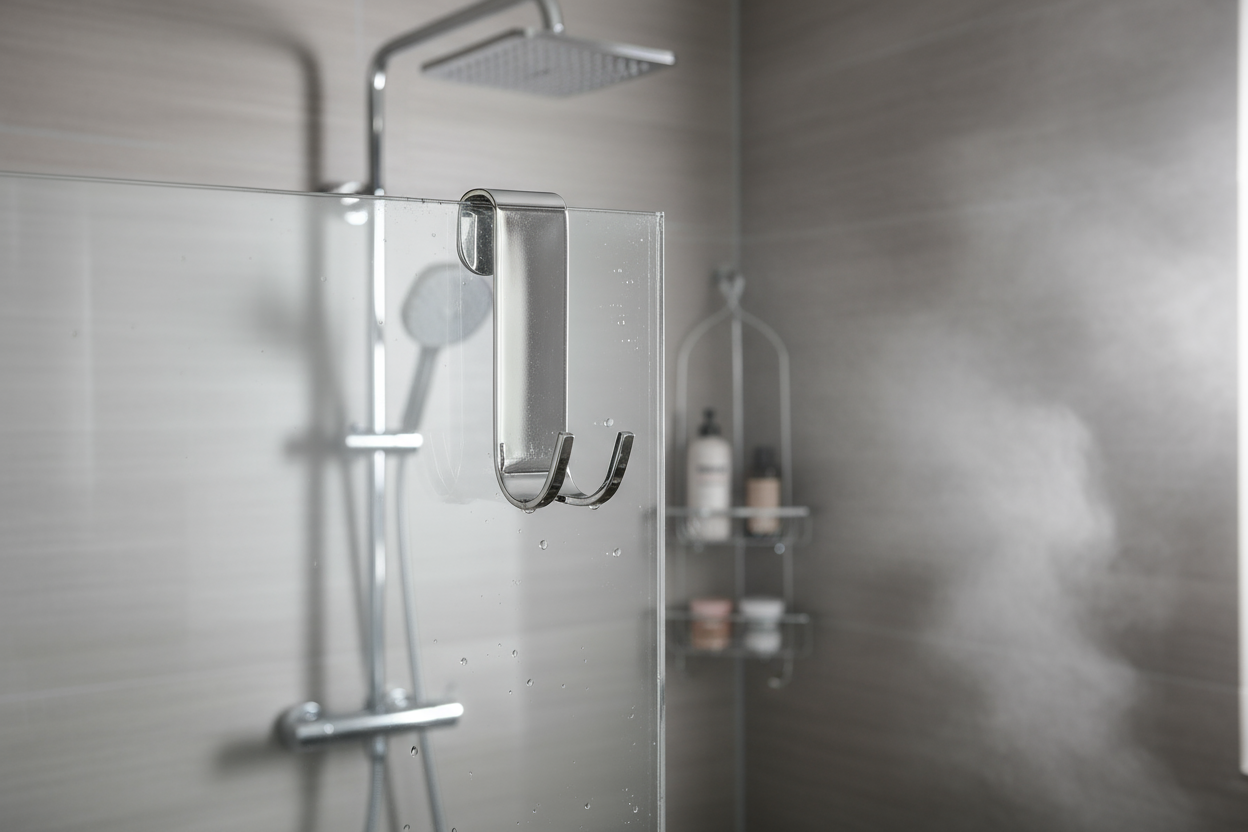 Smedbo Haken für rahmenlose Duschtrennwände; Höhe 95 mm, Chrom glanz, DK2111