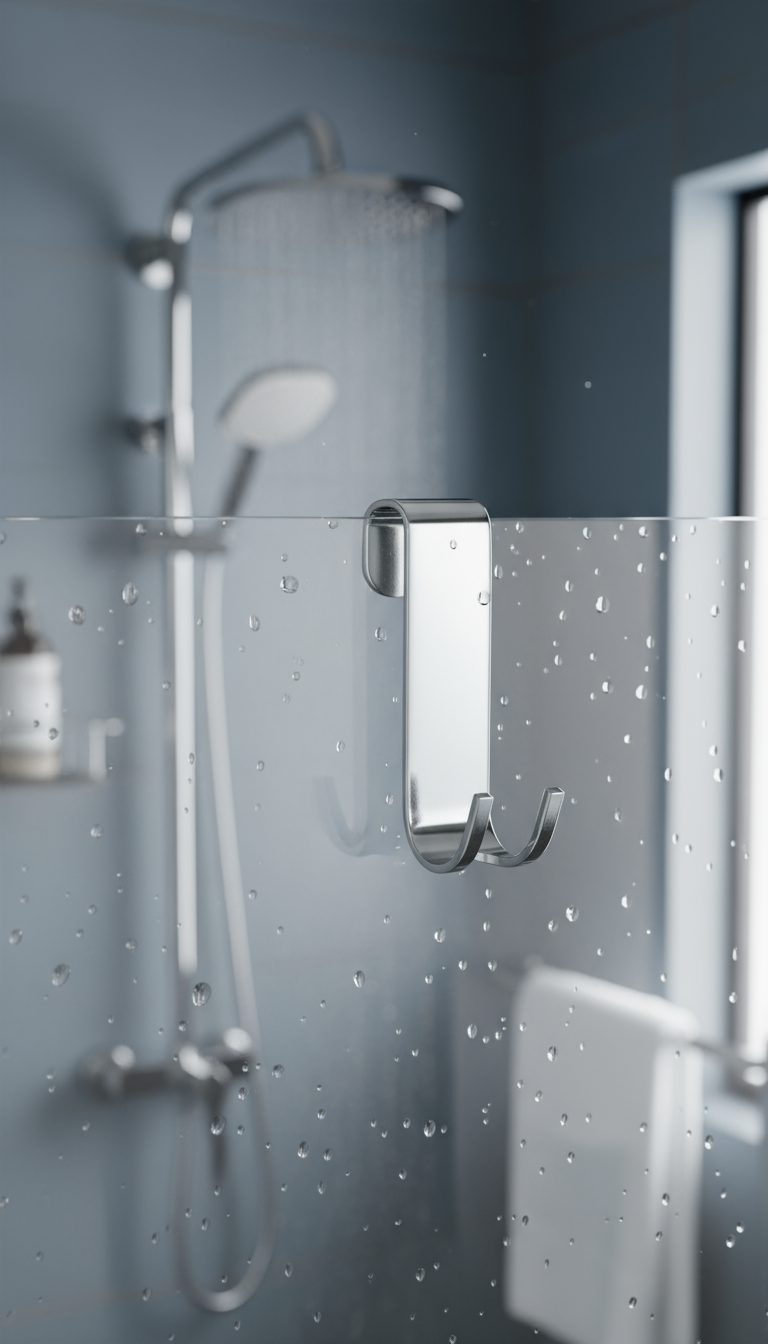 Smedbo Haken für rahmenlose Duschtrennwände; Höhe 95 mm, Chrom glanz, DK2111