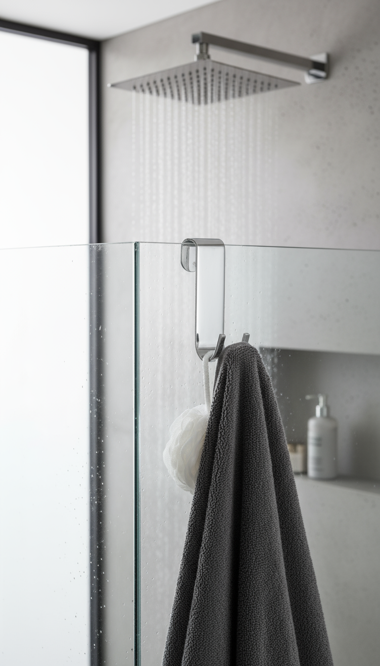 Smedbo Haken für rahmenlose Duschtrennwände; Höhe 95 mm, Chrom glanz, DK2111