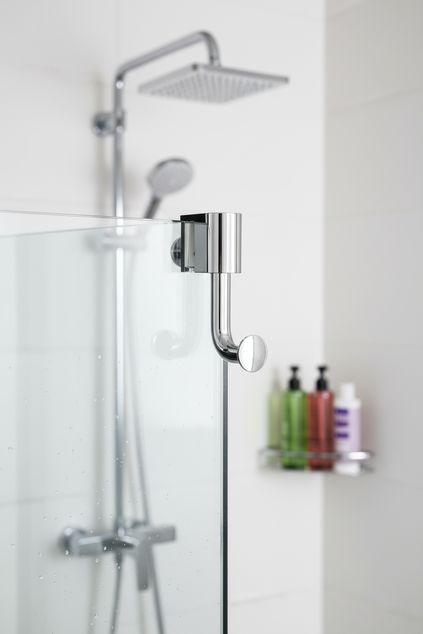 Smedbo Haken für Duschtrennwand aus Glas, Chrom glanz, für 5 - 10 mm Glasdicke, DK3111