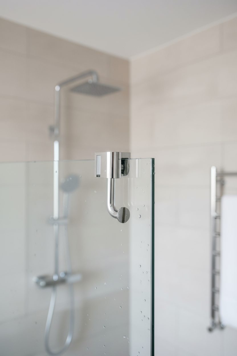 Smedbo Haken für Duschtrennwand aus Glas, Chrom glanz, für 5 - 10 mm Glasdicke, DK3111