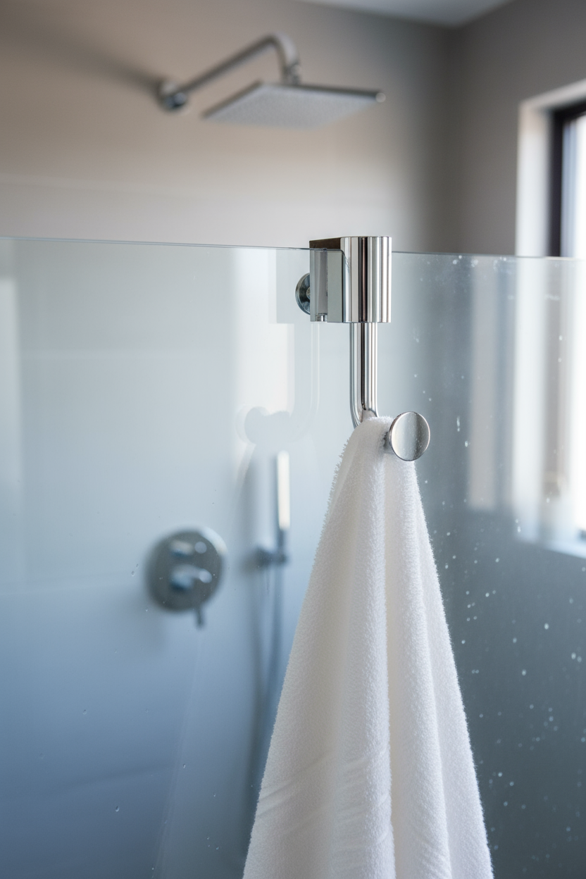 Smedbo Haken für Duschtrennwand aus Glas, Chrom glanz, für 5 - 10 mm Glasdicke, DK3111