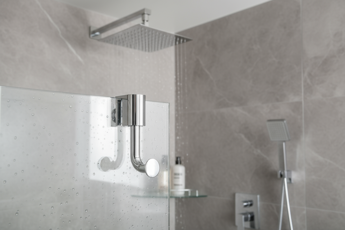 Smedbo Haken für Duschtrennwand aus Glas, Chrom glanz, für 5 - 10 mm Glasdicke, DK3111