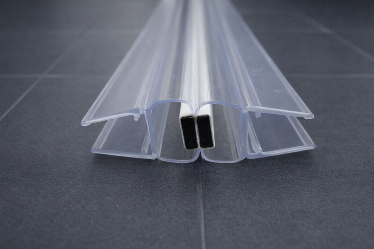 Magnetdichtungspaar 180° mit schmalem Magnetstreifen – Für 6, 8 oder 10 mm Glas – Art.Nr. 6092