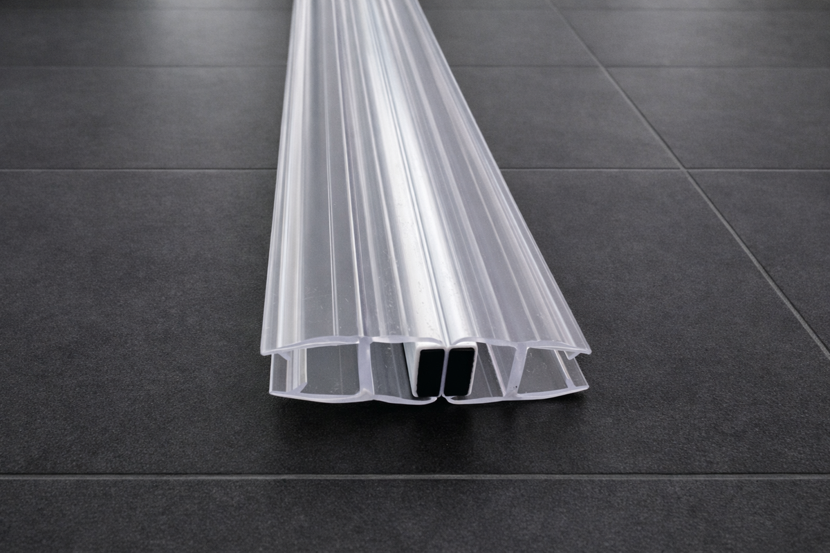 Magnetdichtungspaar 180° mit Magnetstreifen – Für 6 oder 8 mm Glas – Art.Nr. 2x008BW