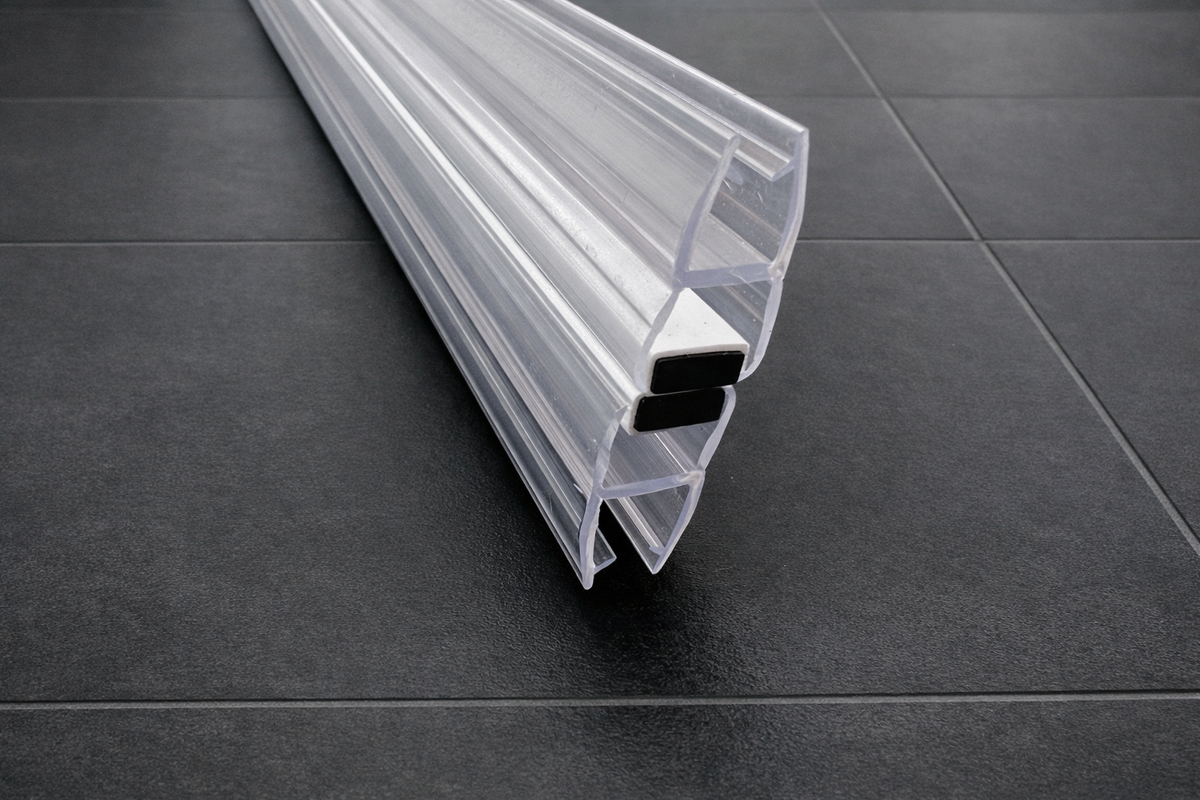 Magnetdichtungspaar 180° mit Magnetstreifen – Für 6 oder 8 mm Glas – Art.Nr. 2x008BW