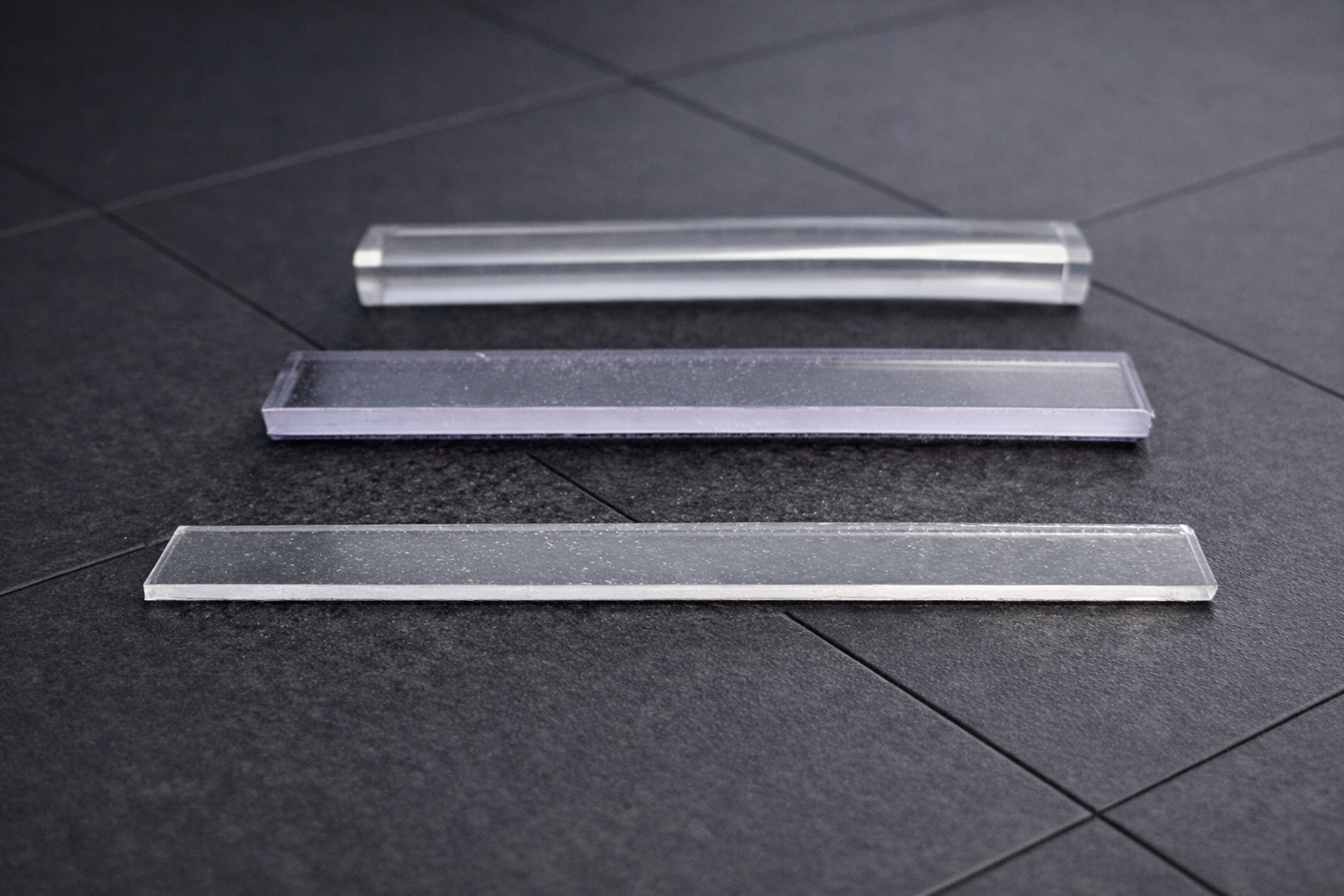 Transparente Unterlagen für rahmenlose Glasduschen – 6 x 51 mm, für 6/8/10 mm Glas