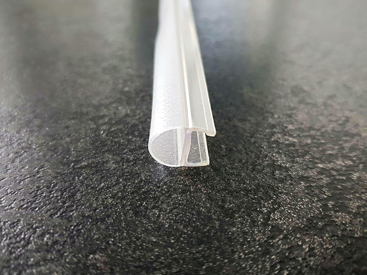 Streifdichtung (Ballondichtung) mit kurzem Glaseinstand – Für 8 mm Glas, Lücken 8-9 mm – Art.Nr. PCR8S