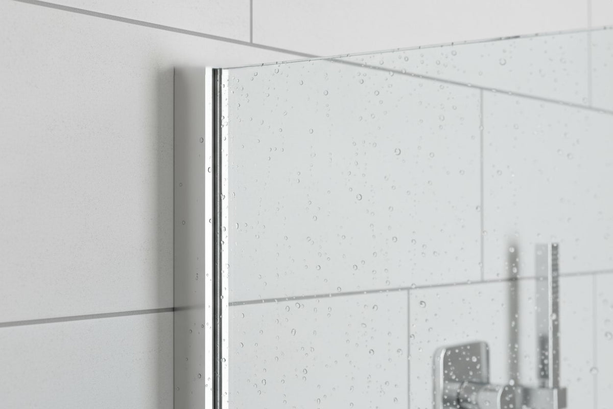 LED-Klemmprofil-Set mit eckigen Abdeckprofilen, Typ GR für Glasdicke 8 mm, inkl. L-Profil 13 x 13 mm für LED-Lichtband