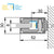 LED-Klemmprofil-Set mit eckigen Abdeckprofilen, Typ GR für Glasdicke 8 mm, inkl. L-Profil 13 x 13 mm für LED-Lichtband