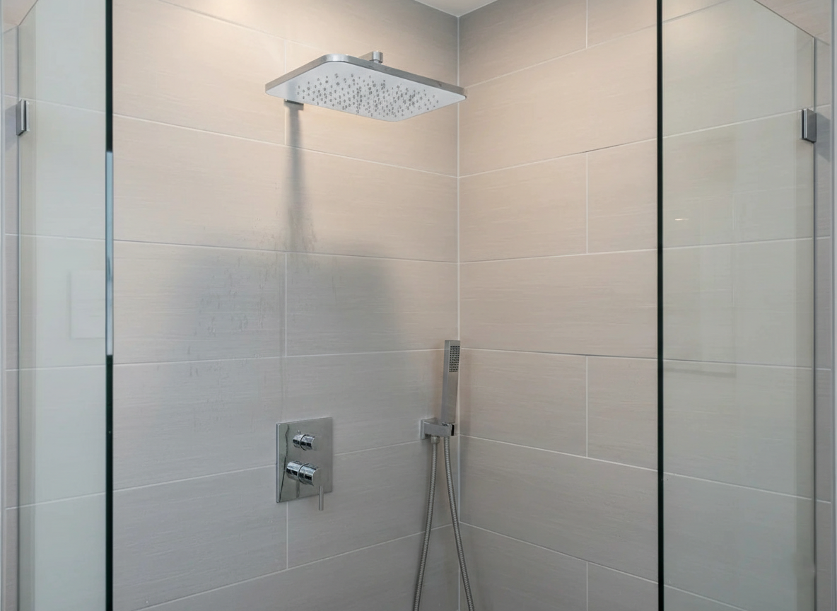 VIGOUR Kopfbrause edge quadratisch 250x250 / 300x300 mm Chrom/Weiß | 1/2" Anschluss