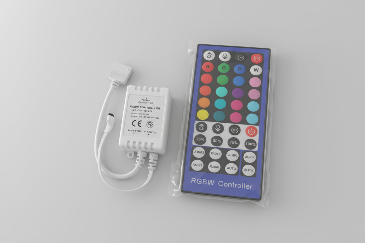 LED-Farbsteuergerät für RGBW-LED-Streifen, 40Key Controller 24V, 192W für Farbwechsel Streifen 5-Pin