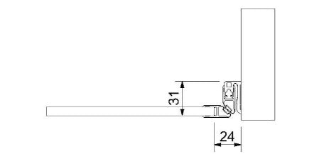 Magnetträgerprofil für Nischensituation, Art.Nr. 52.05.0300