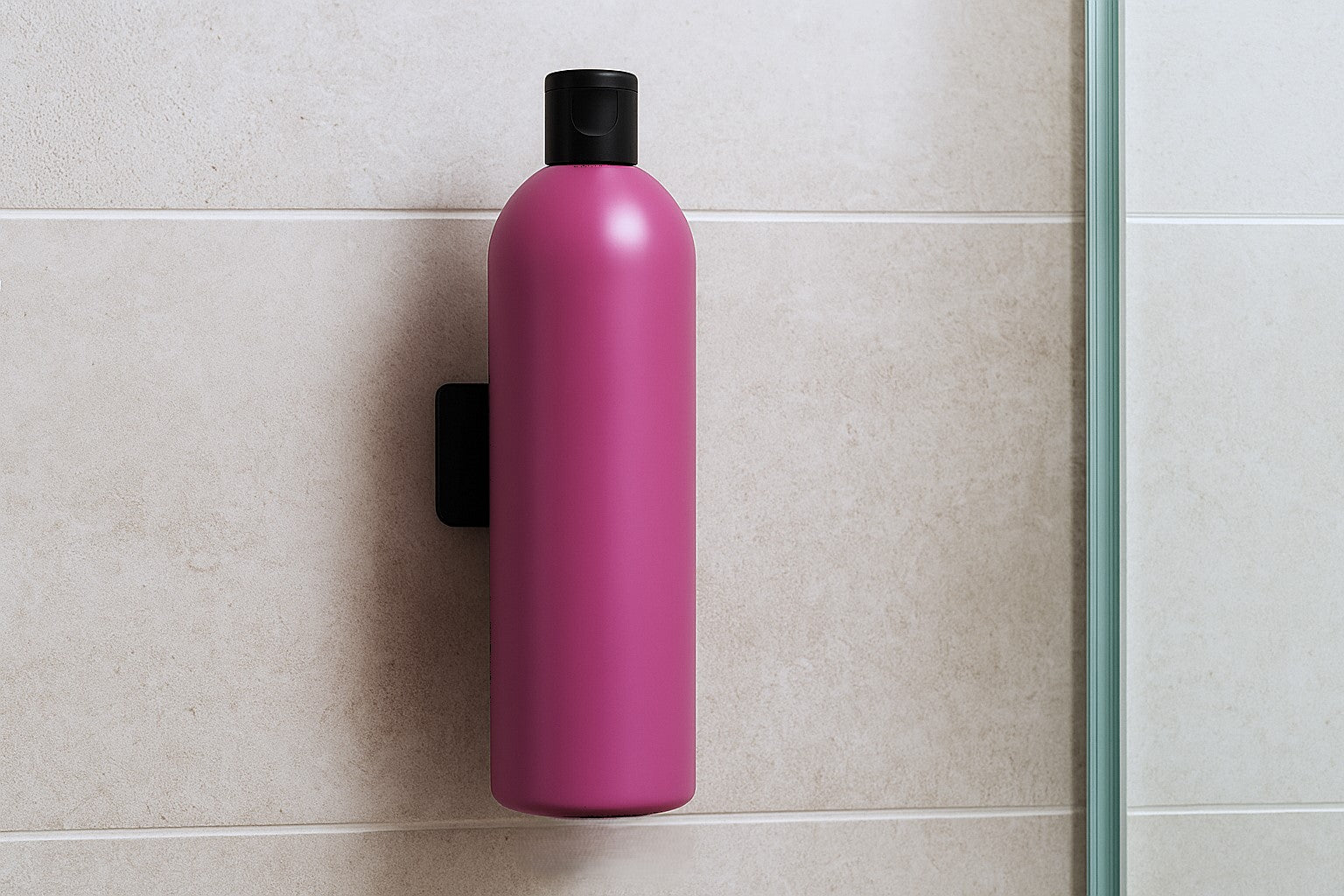Magnetische Flaschenhalterung für Shampoo und Duschgel – Ordnung, Design und 100 % Restentleerung