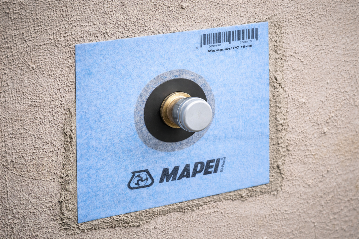 Mapei Dichtmanschette Wand – 15-38 mm, 15x15 cm, EMICODE EC1 Plus – Art.Nr. 2854325