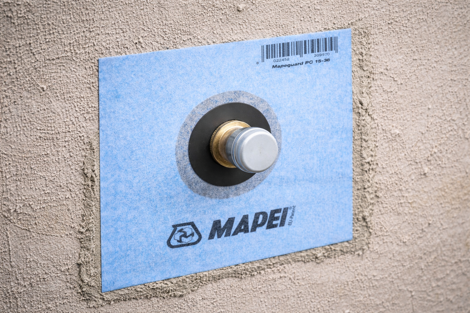 Mapei Dichtmanschette Wand – 15-38 mm, 15x15 cm, EMICODE EC1 Plus – Art.Nr. 2854325