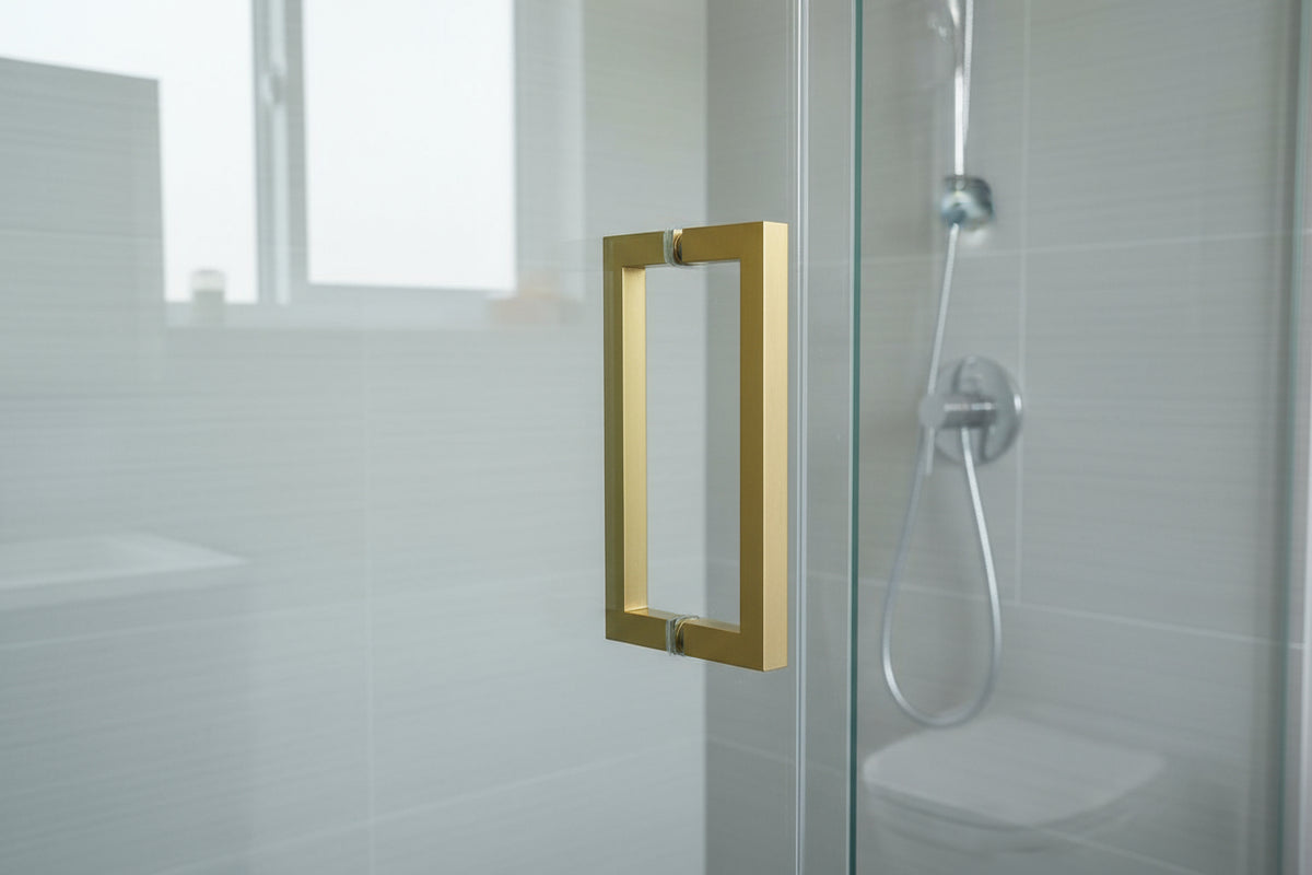 Duschgriff Stangengriff, 19 x 19 mm – Lochabstand 203 mm, Goldfarbig