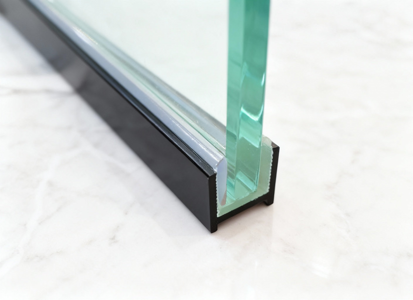 Alu-U-Wandprofil, mit Vinyleinlage u. Kederstab, Art.Nr. DUC516