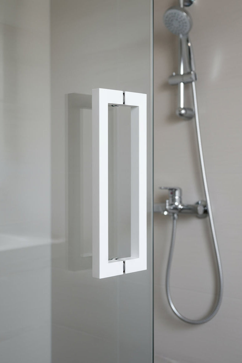 Duschgriff Stangengriff, 19 x 19 mm – Lochabstand 203 mm, Weiß