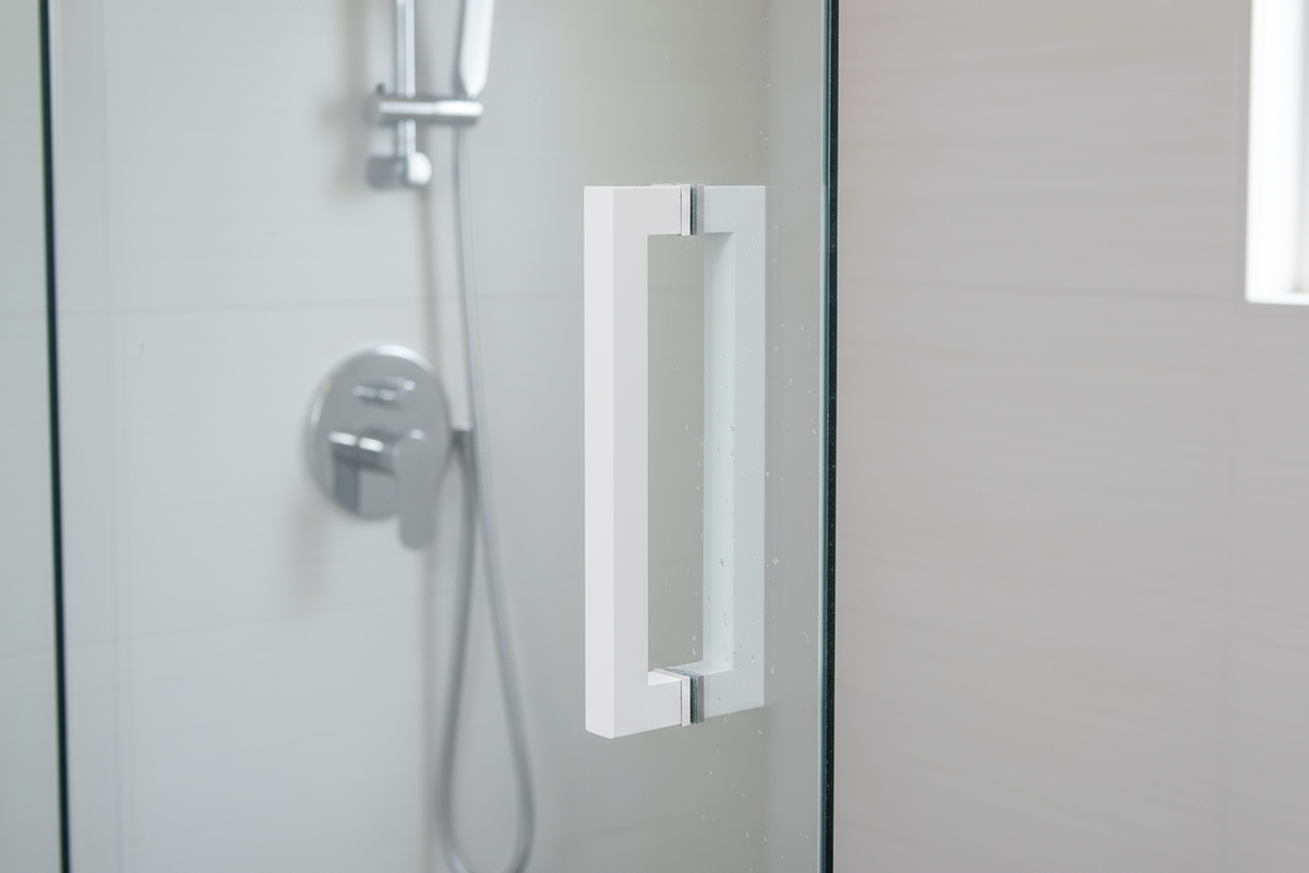 Duschgriff Stangengriff, 19 x 19 mm – Lochabstand 203 mm, Weiß