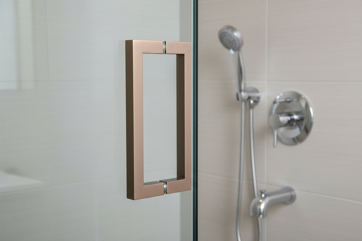 Duschgriff Stangengriff, 19 x 19 mm – Lochabstand 203 mm, Kupfer