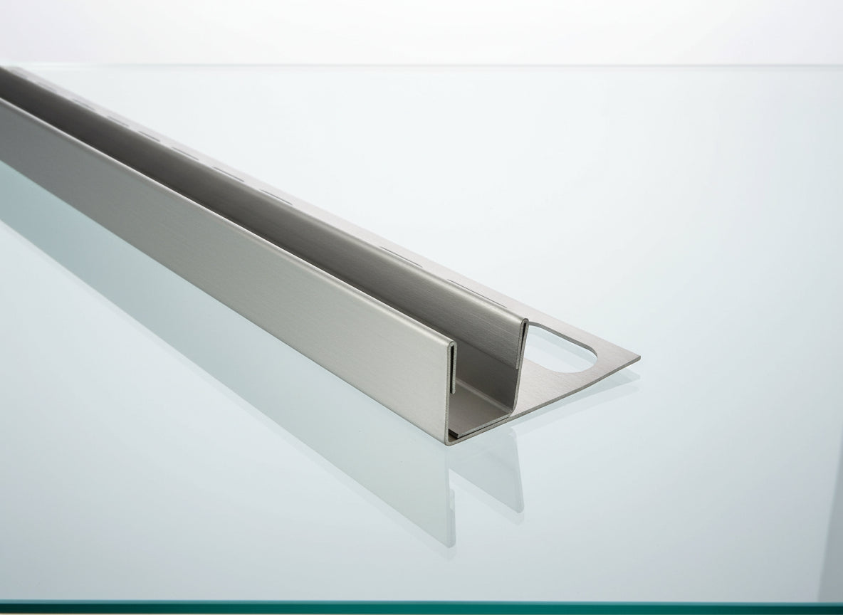 Fliesen-U-Winkelprofil; Edelstahl gebürstet; Typ PP-GPS2, Art.Nr. 31543