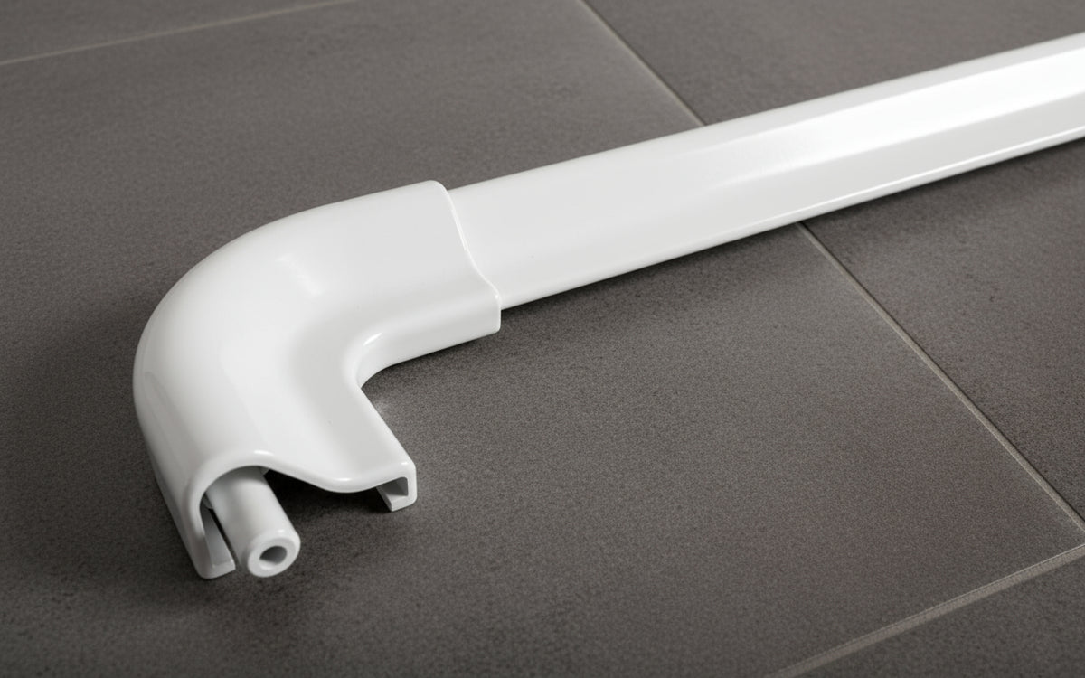 Schwallprofil-Set mit Endstücken und Eckverbinder – Für Duschtüren, verhindert Wasseraustritt