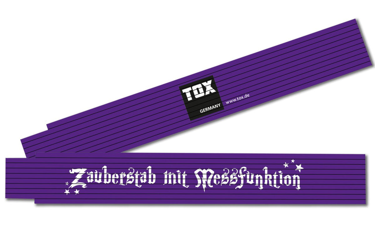 TOX Meterstab farbenfroh – 2 m mit Winkelmessfunktion
