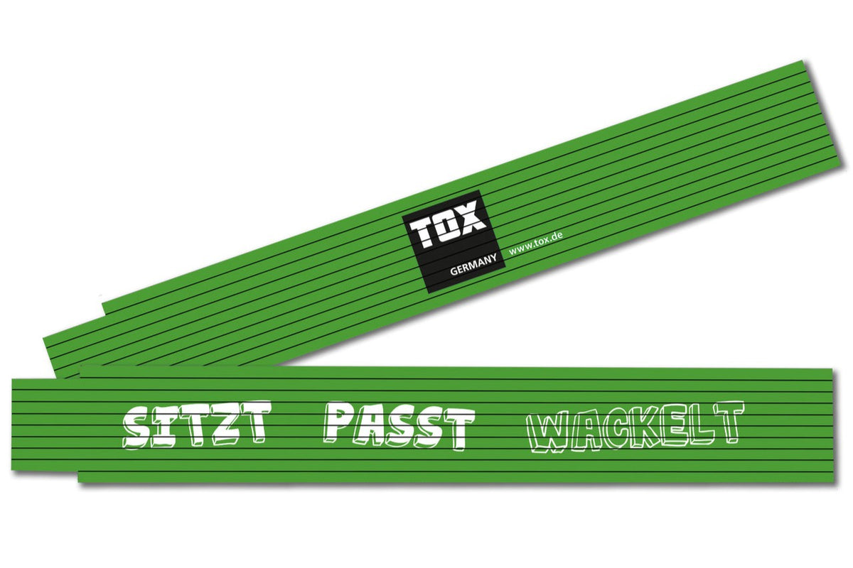 TOX Meterstab farbenfroh – 2 m mit Winkelmessfunktion