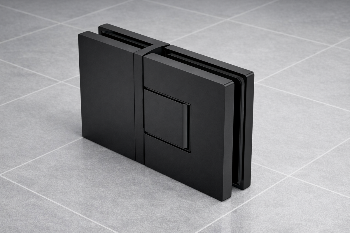 Pendeltürband mit Hebe-Senk Funktion 180°, Glas-Glas Scharnier, Typ Nobiallo