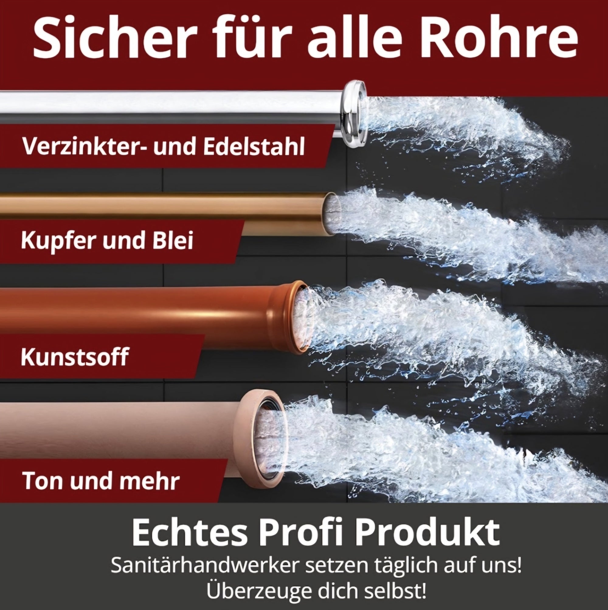 Ricostar Abflussreiniger für Dusche, Waschbecken, Badewannen und Küche, 1000 ml