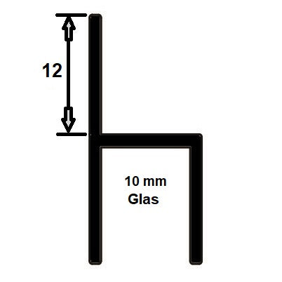 Polycarbonat-Dichtung mit harter Lippe 180° – Für 6, 8 oder 10 mm Glas – Art.Nr. S003A2